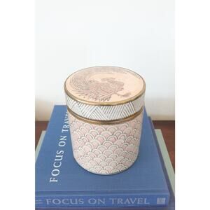 Vintage Kinder-Harris 1988 Lidded Peacock Jar Canister